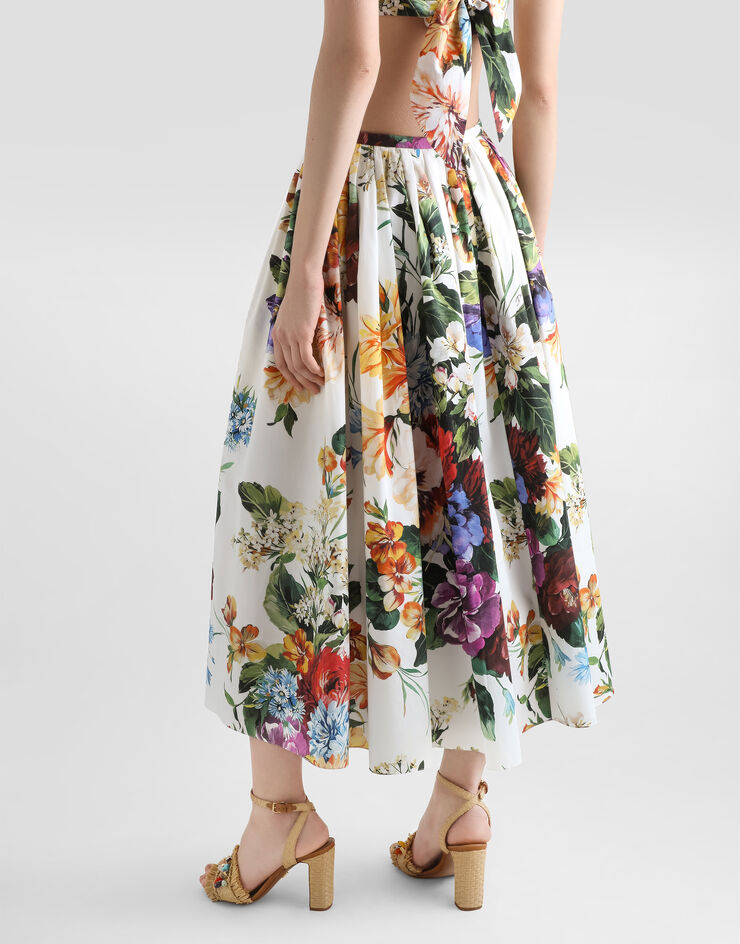 Dolce & Gabbana Flower-bouquet print midi skirt Print F4CNZTHS5TR