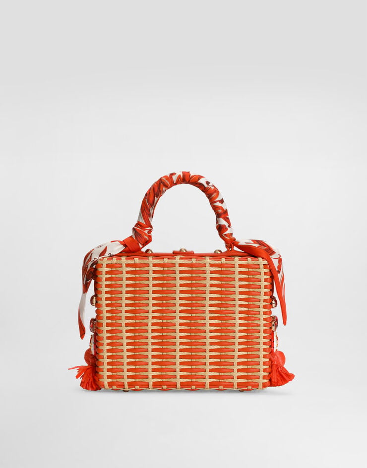 Dolce & Gabbana Sac à main Dolce Box en raphia Multicolor BB5970A0403
