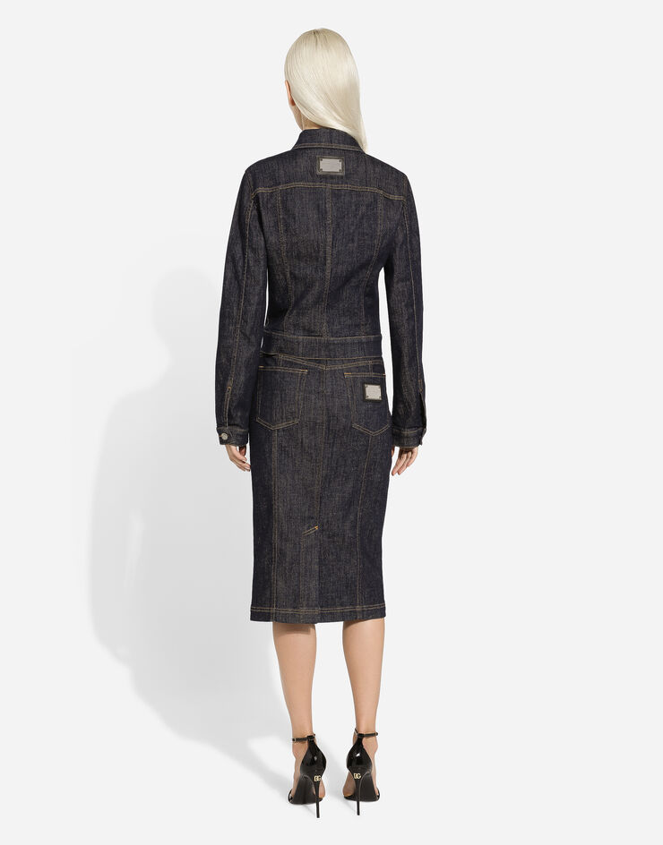 Dolce & Gabbana Denim midi skirt Blue F4BR8DG8KQ3