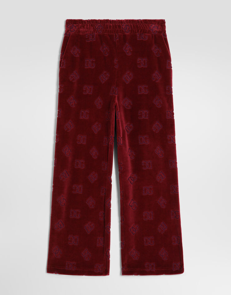 Dolce & Gabbana Logo jacquard jersey trousers Red L5JPJ3FJ7DL