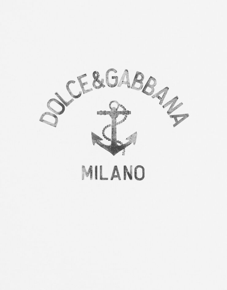 Dolce & Gabbana Marina-print cotton blanket Multicolor LNJA88G7Q0X