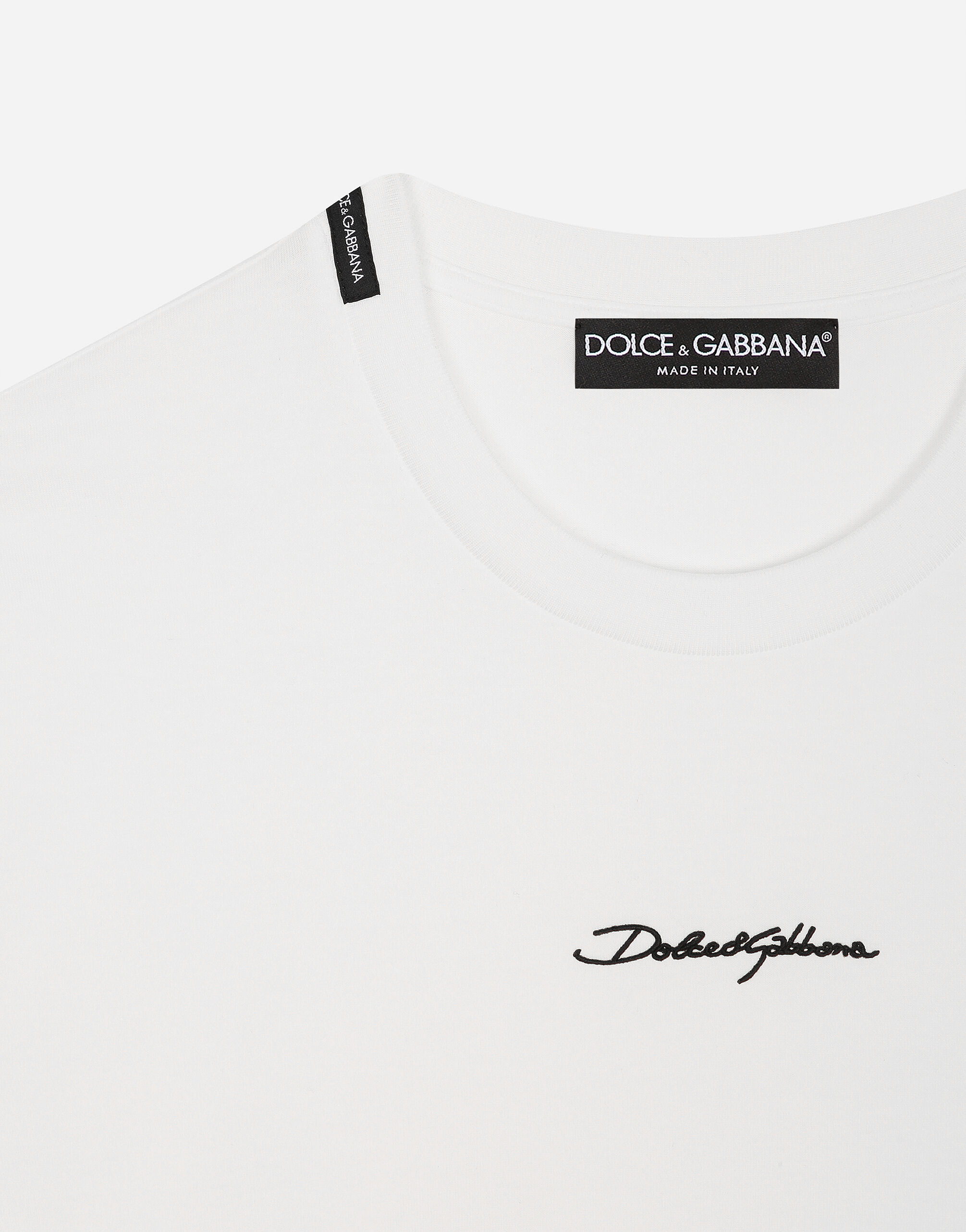 Whiteのメンズ ロゴ コットン Tシャツ | Dolce&Gabbana®