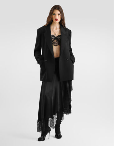 Dolce & Gabbana Falda en satén Negro F4DL0TFU1AU