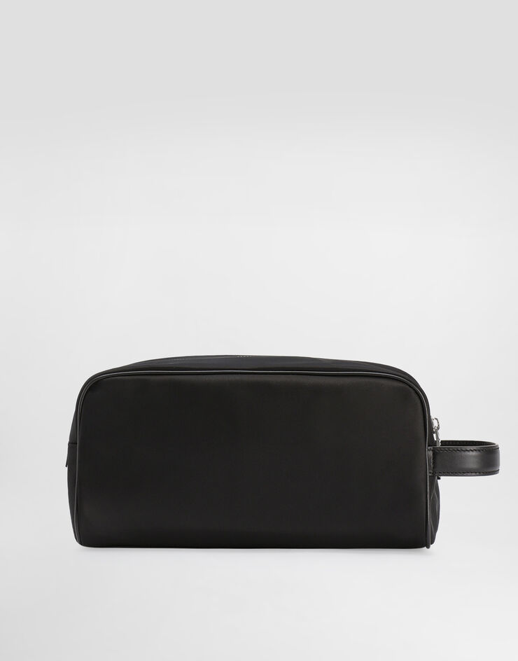 Dolce & Gabbana Grainy calfskin and nylon toiletry bag Black BT0989AD447