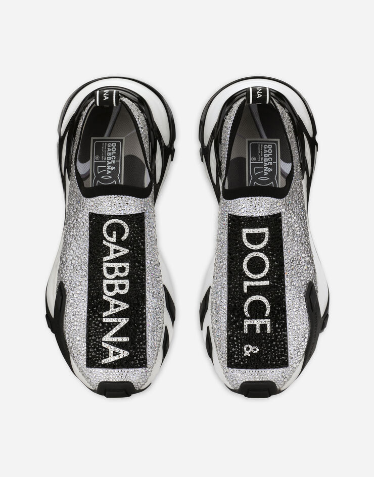 Dolce & Gabbana ファスト スニーカー ホットフィックスラインストーン ホワイト CK2172AJ673