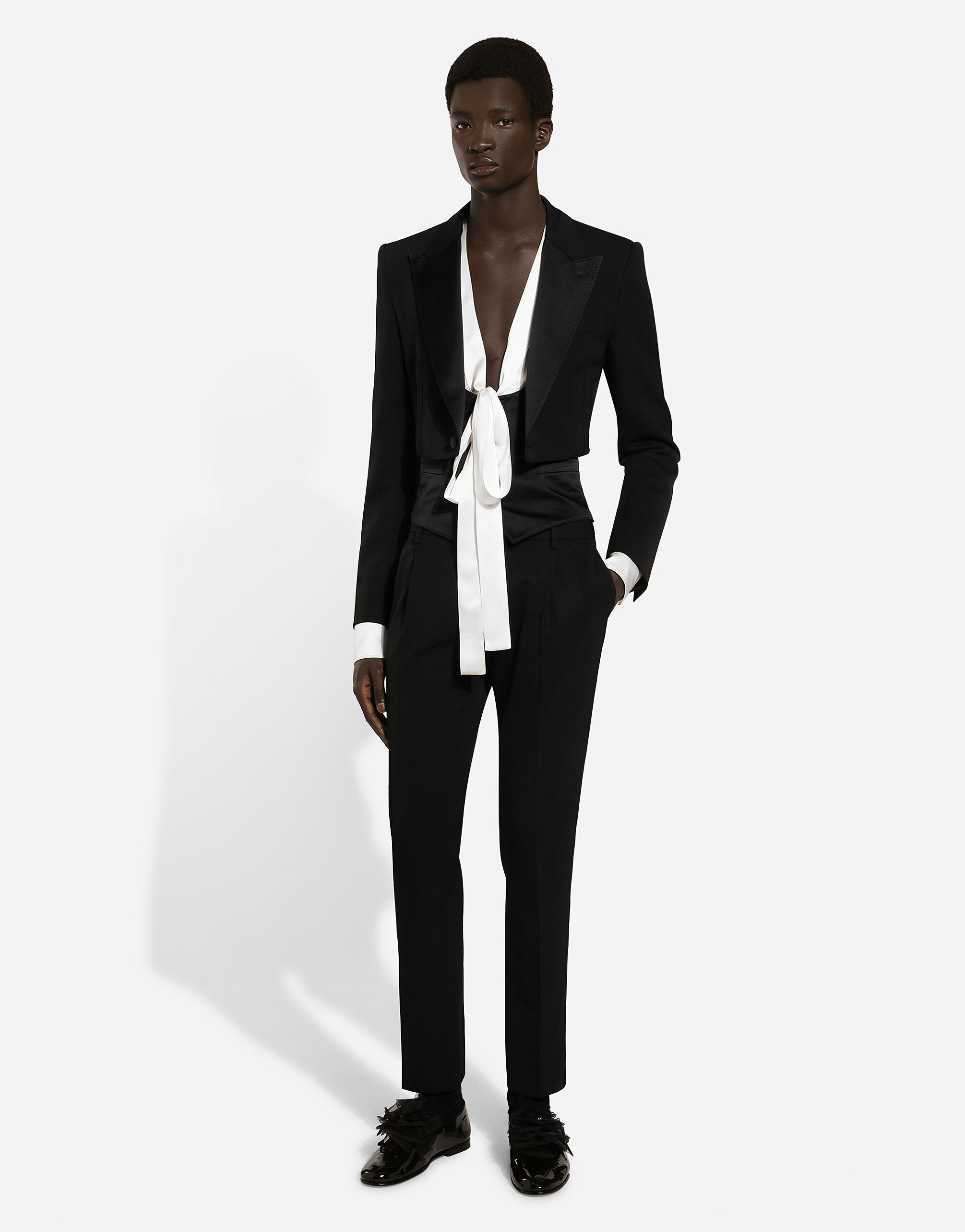 ベスト・ジレ DOLCE  GABBANA Women Vests F29FTTFU21EN0000 Black Double-breasted woolen jacket with side vents in Black for