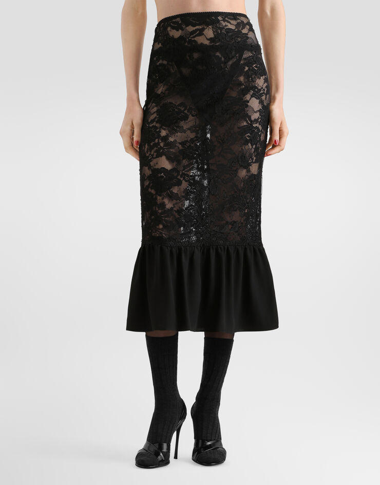 Dolce & Gabbana Lace skirt Dolce & Gabbana Lace skirt Black F4DLSTGDEAJ