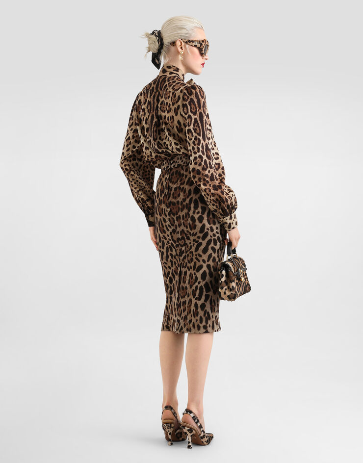 Dolce & Gabbana Leo-print silk charmeuse shirt Dolce & Gabbana Leo-print silk charmeuse shirt Print F5P98TFSADD
