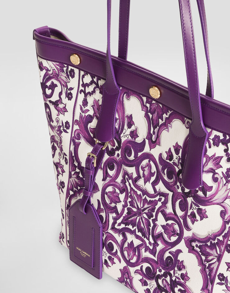 Dolce & Gabbana Majolica-print atene shopping bag Multicolor BB7826AN220