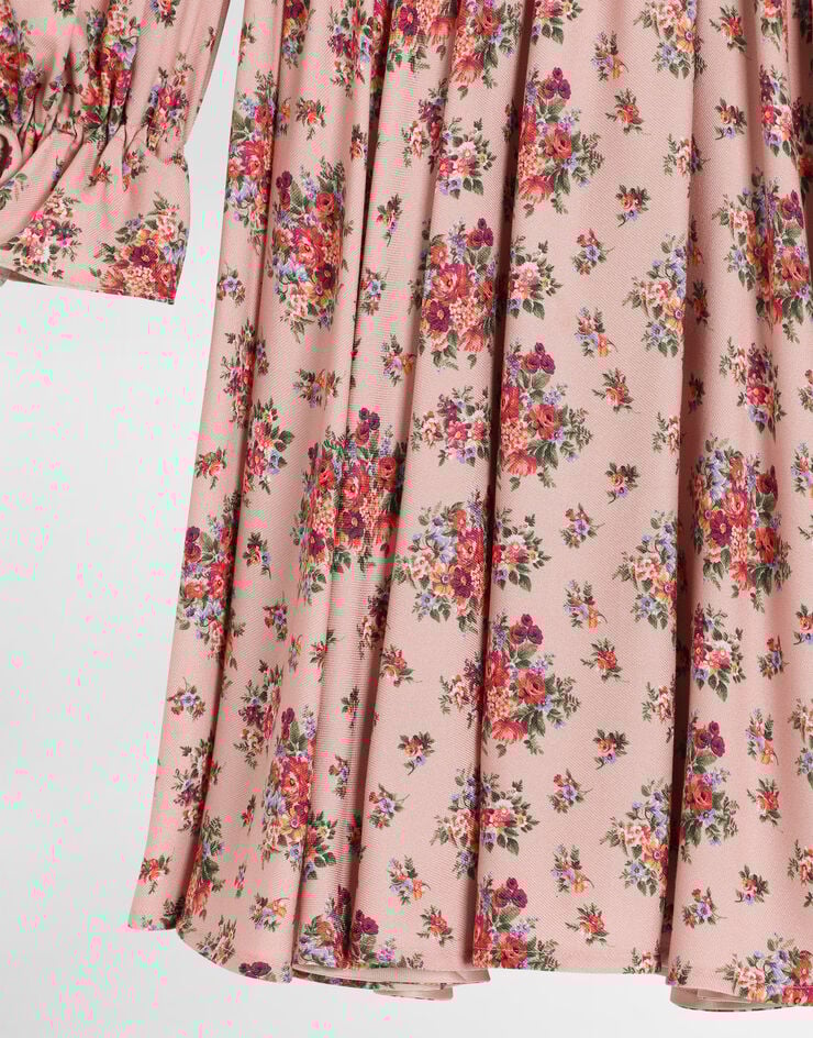 Dolce & Gabbana Small flower bouquets-print voile dress Multicolor L54DR2FS8DO