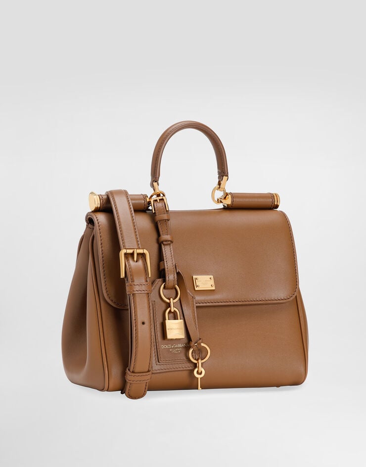Dolce & Gabbana My Sicily plongé calfskin bag Brown BB7781B7321