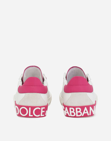 Dolce & Gabbana Sneaker Portofino Vintage aus Kalbsleder Mehrfarbig CK2203AM779