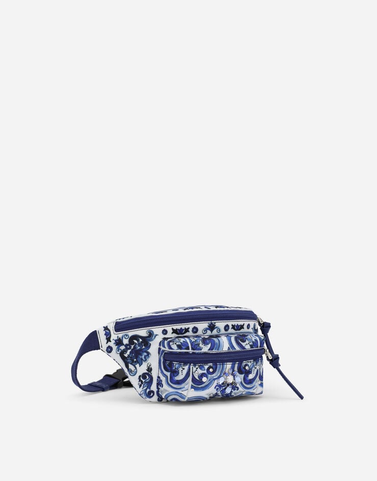 Dolce & Gabbana Gürteltasche aus Nylon Majolika-Print Mehrfarbig EB0237AZ189