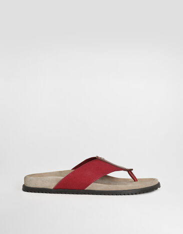 Dolce & Gabbana Logo flip flops Red A80628A0763