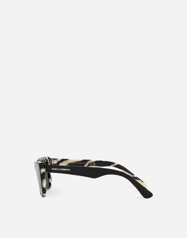 Dolce & Gabbana Gafas de sol Mini Me Negro con motivo de cebra VG442CVP287