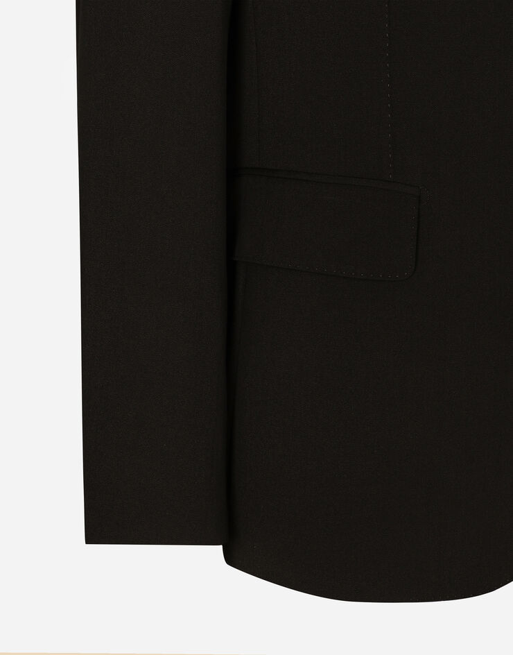 Dolce & Gabbana Wool twill double-breasted jacket Black G2UK7TFUBBQ