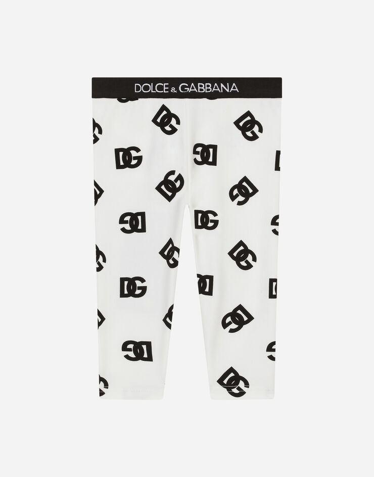 Dolce & Gabbana Interlock leggings with DG logo print Multicolor L2JP3JFSG3H