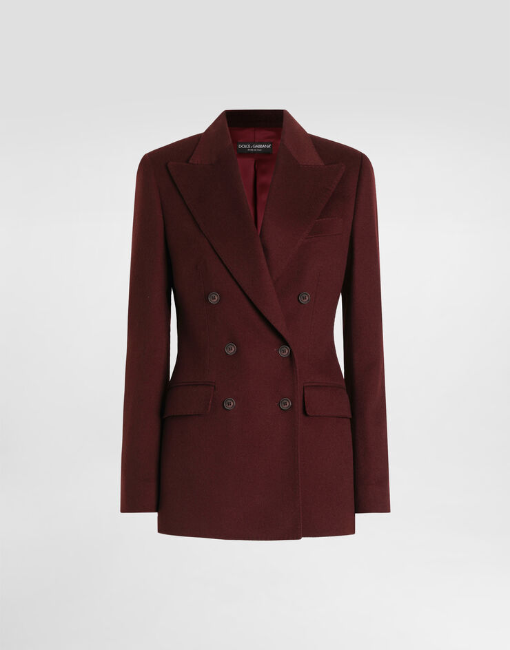 Dolce & Gabbana Double-breasted cashmere jacket Purple F29KKTFU29R