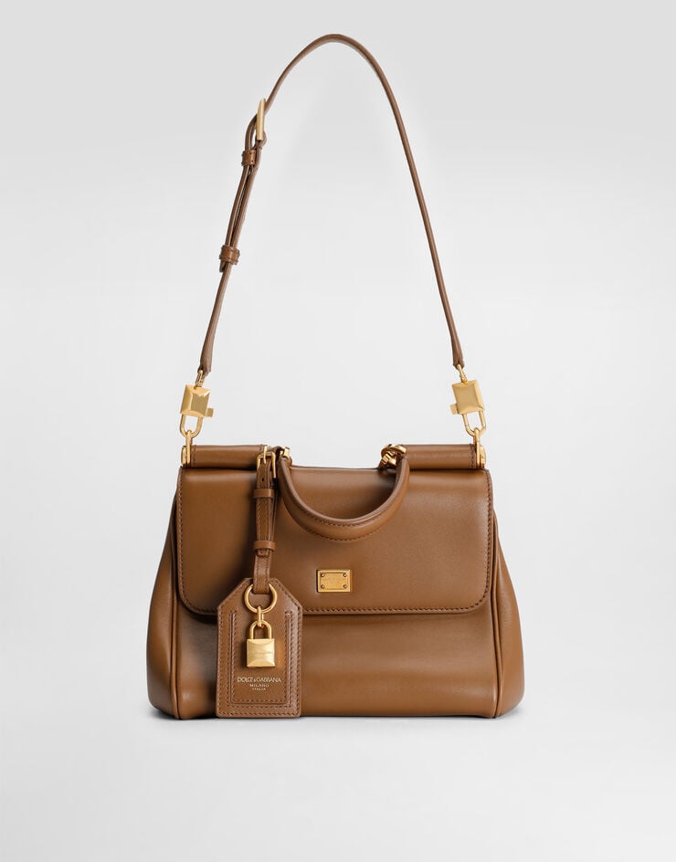 Dolce & Gabbana My Sicily plongé calfskin bag Brown BB7781B7321