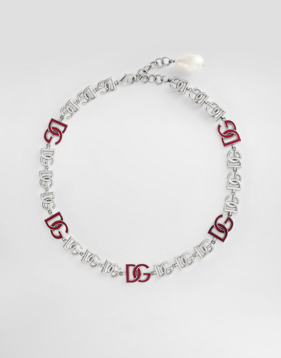 Short necklace with DG multi-logo