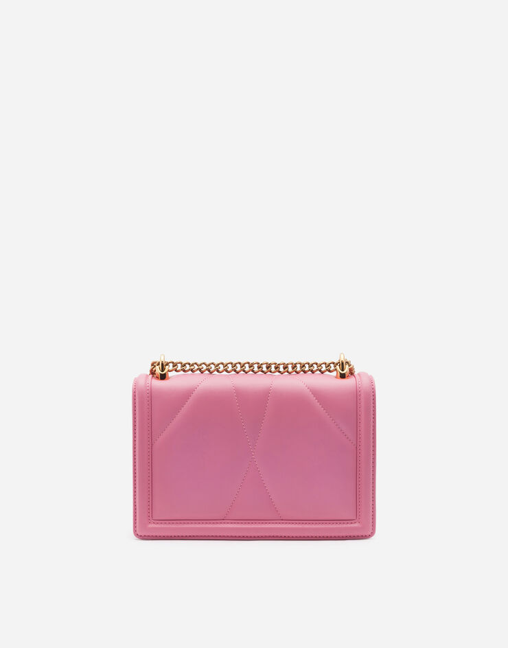 Dolce & Gabbana Medium Devotion bag in matelassé nappa leather ROSA BB6652AV967