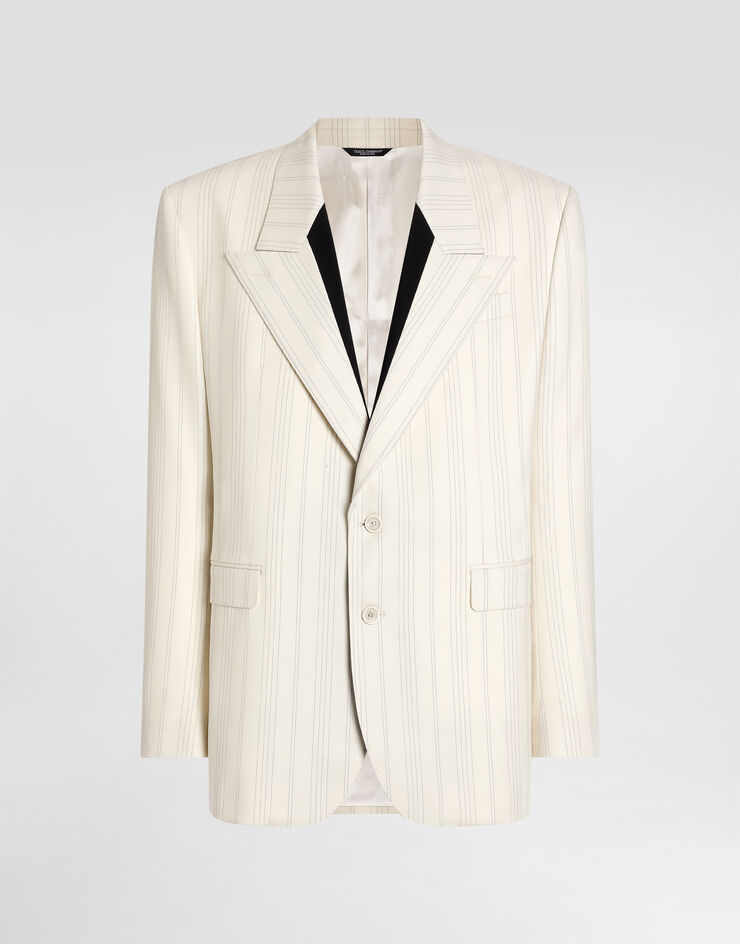 Dolce & Gabbana Sinatra single-breasted pinstripe wool jacket  G2WQ5TFRZAR