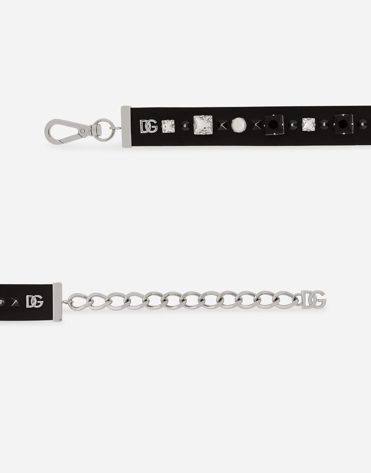 Dolce & Gabbana Cinturón de piel y latón Negro WLO6B1W1111