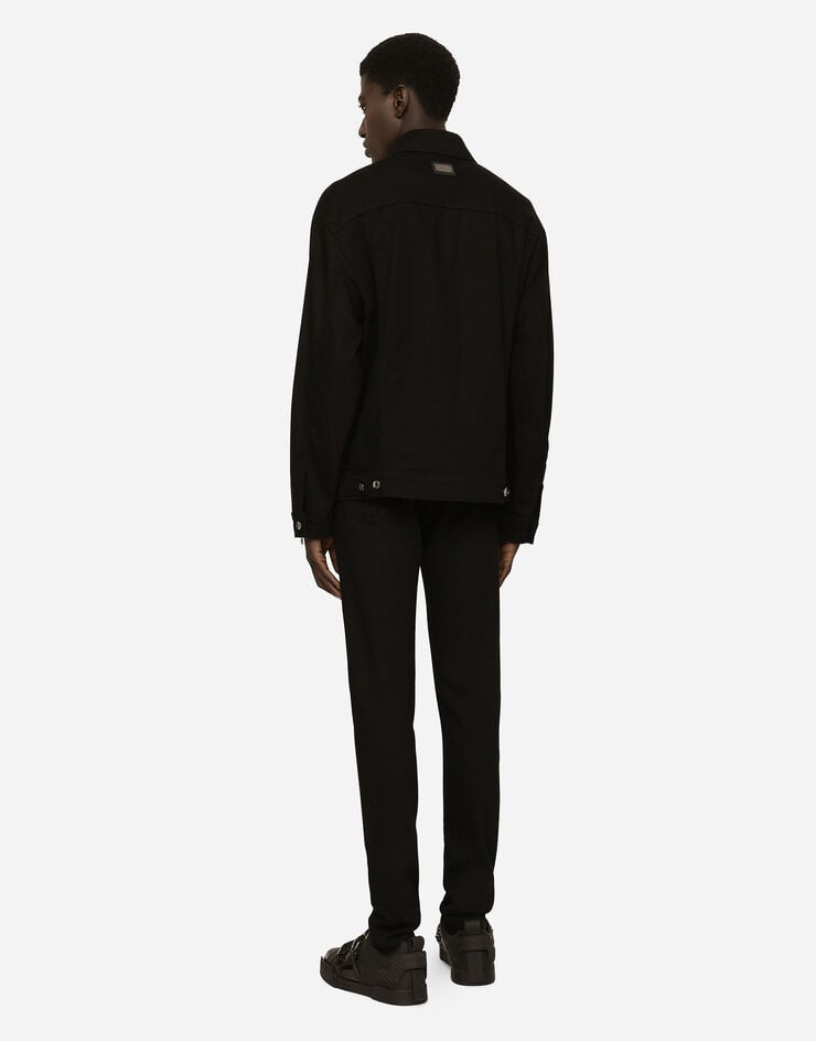 Dolce & Gabbana Эластичная джинсовая куртка черного цвета с винтажным эффектом разноцветный G9NL5DG8GW6