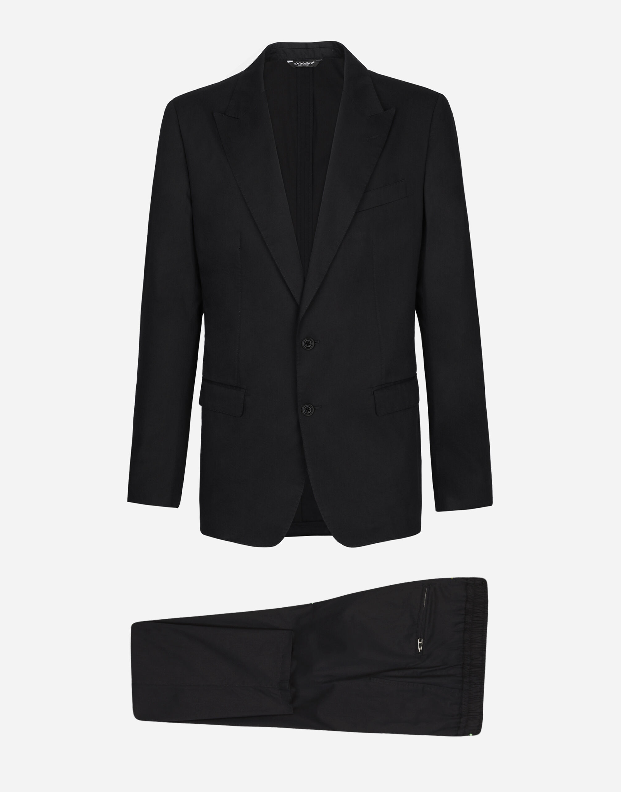 Cotton silk Taormina suit in BLU da Uomo Dolce Gabbana
