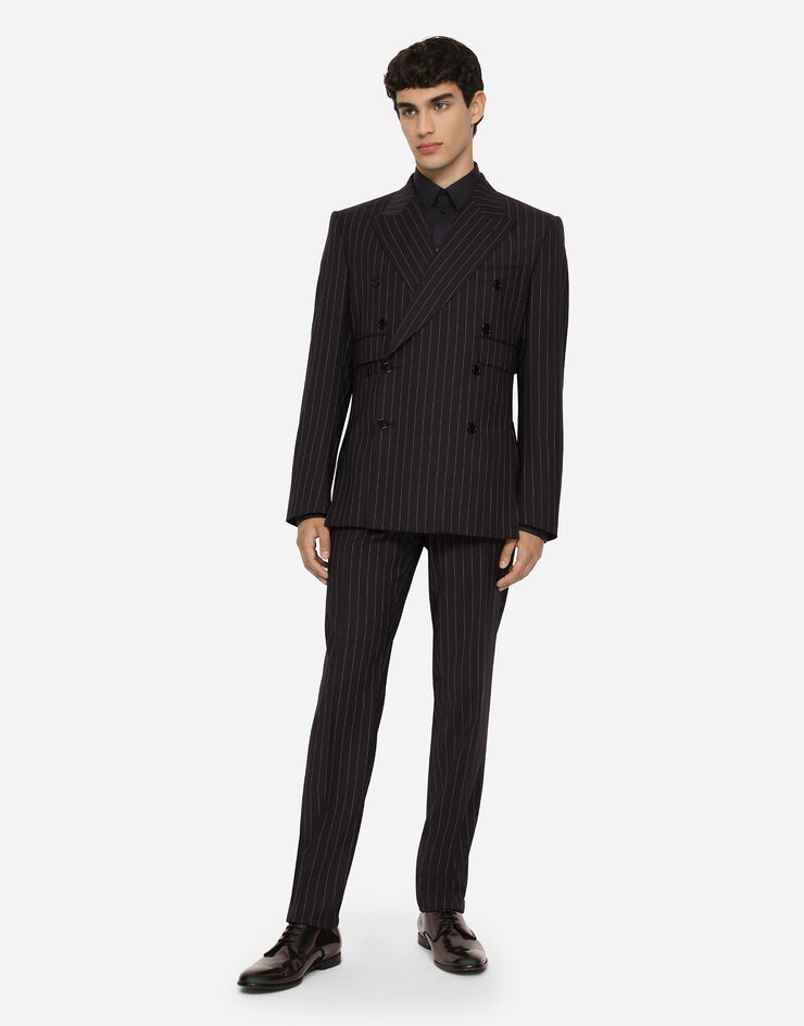 Dolce & Gabbana Double-breasted pinstripe stretch wool Sicily-fit suit Multicolor GKIIMTFRRDU