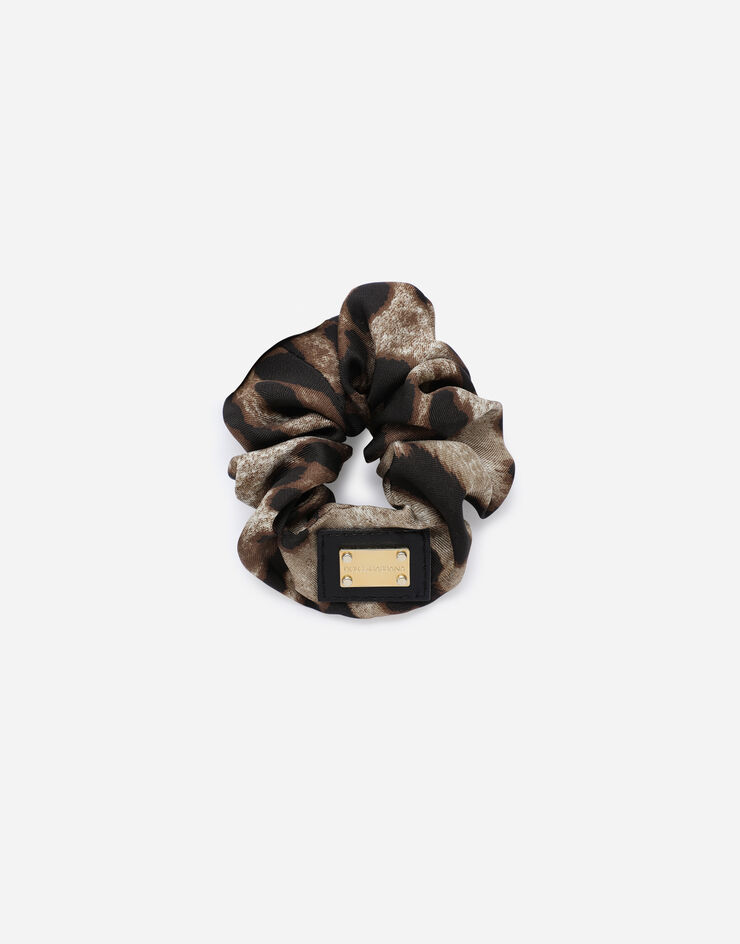 Dolce & Gabbana Scrunchie in viscosa stampa leopardo Animal Print LBJA31G7JN4
