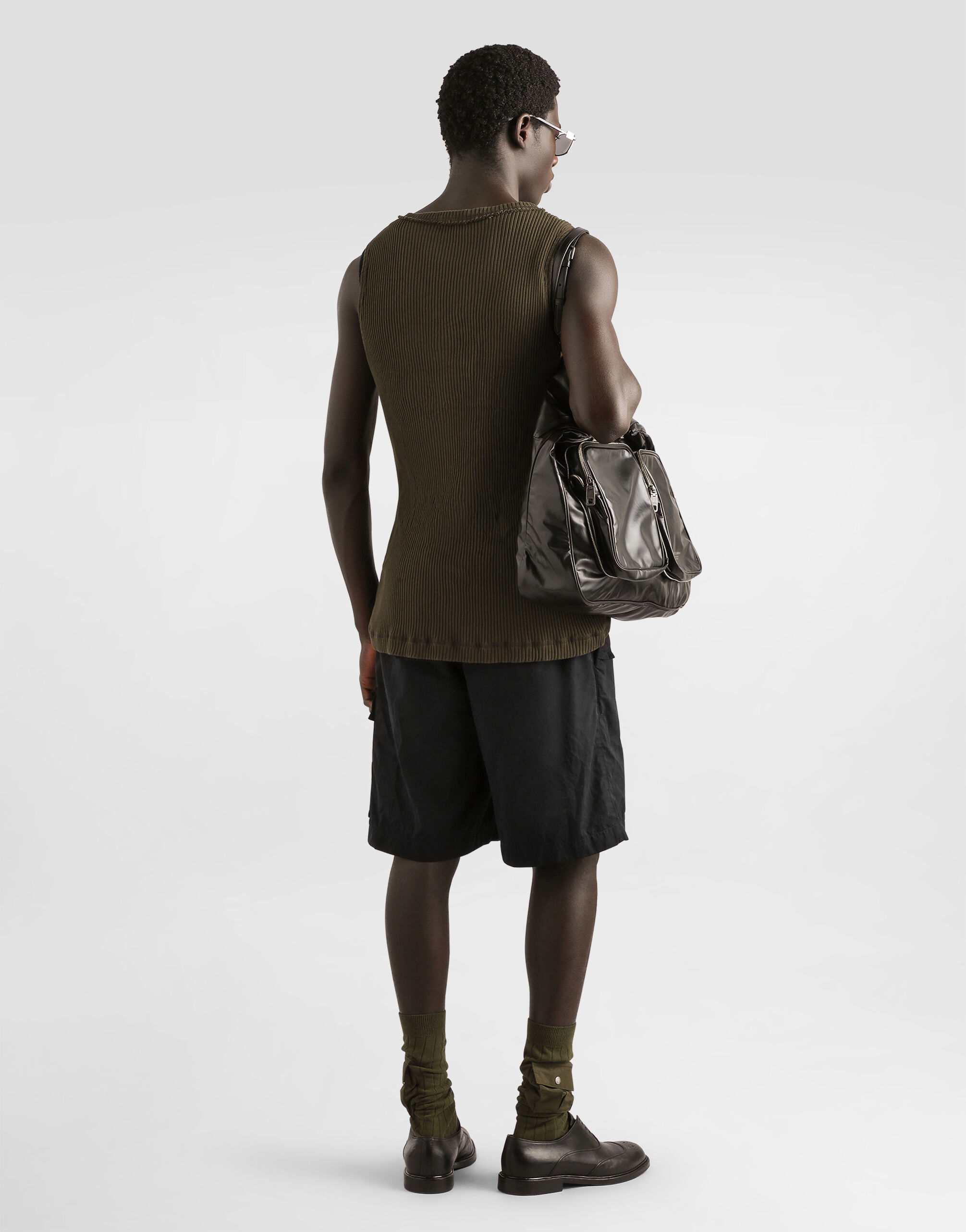 Ribbed cotton tank top - thumbnail 3