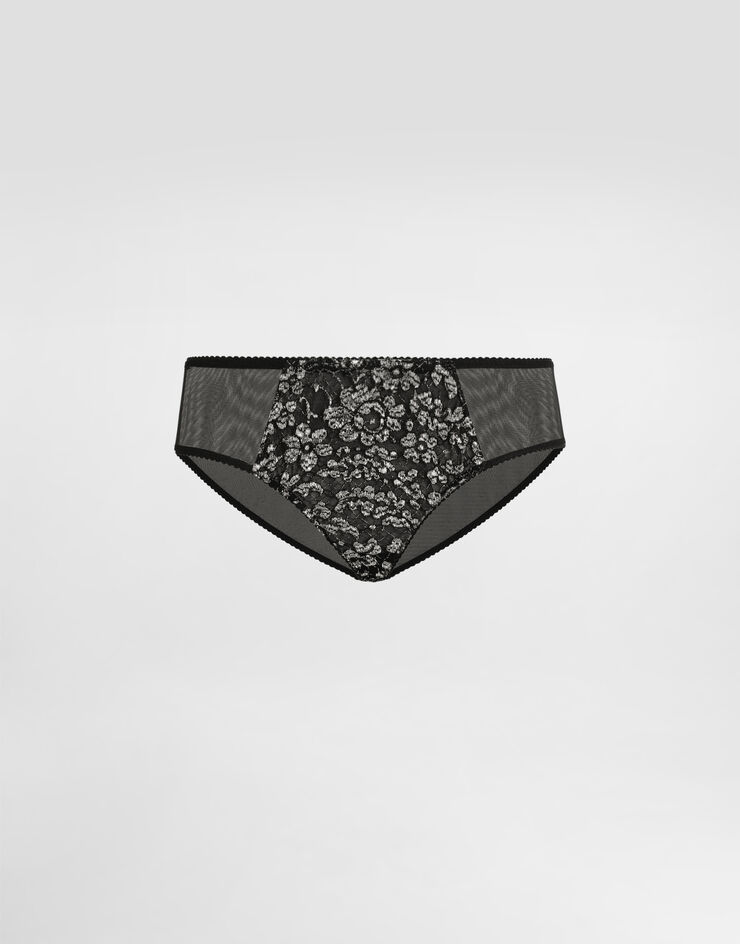 Dolce & Gabbana Slip aus Tüll und Spitze Black O2F63TON0BJ