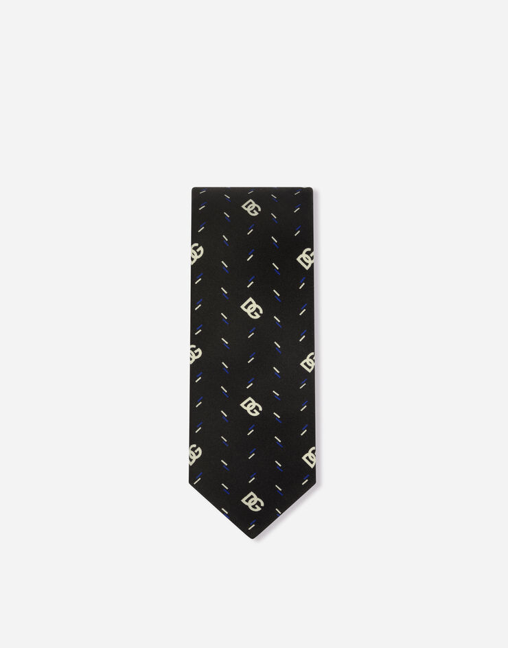 Dolce & Gabbana 6-cm silk blade tie with DG logo print Multicolor GT149EG0WPU