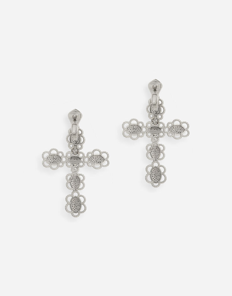 Dolce & Gabbana Easy Diamond earrings in white gold 18kt and diamonds pavé White WEQD5GWDIA1