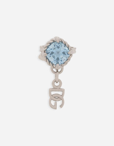 Dolce & Gabbana Single earring in white gold 18kt with Swiss topaz White WEQA1GWSPBL