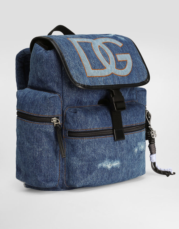 Dolce & Gabbana Mochila vaquera con logotipo DG Multicolor EM0100AD706