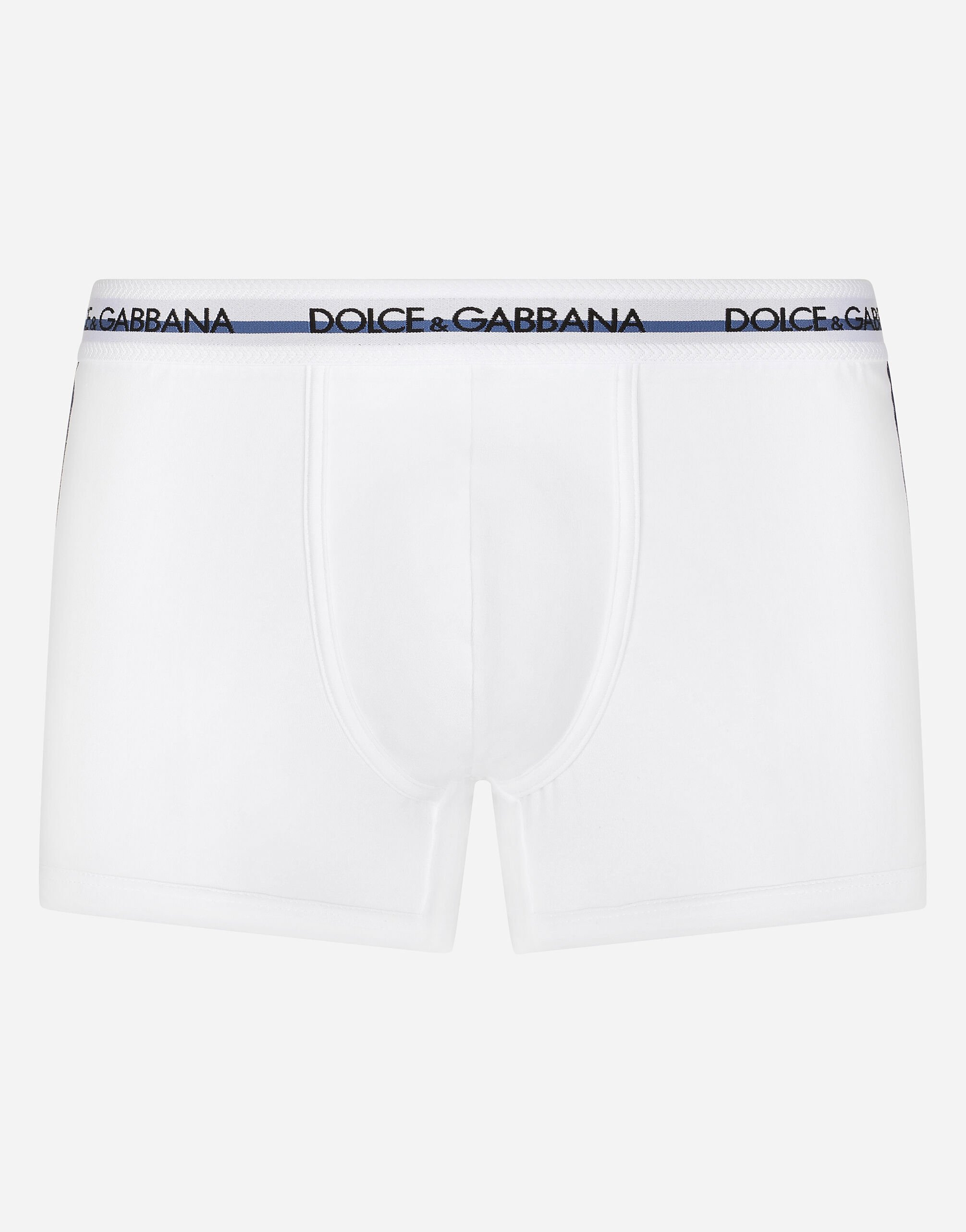 Dolce & Gabbana Two-way stretch jersey boxers with DG logo Black M3A27TFU1AU