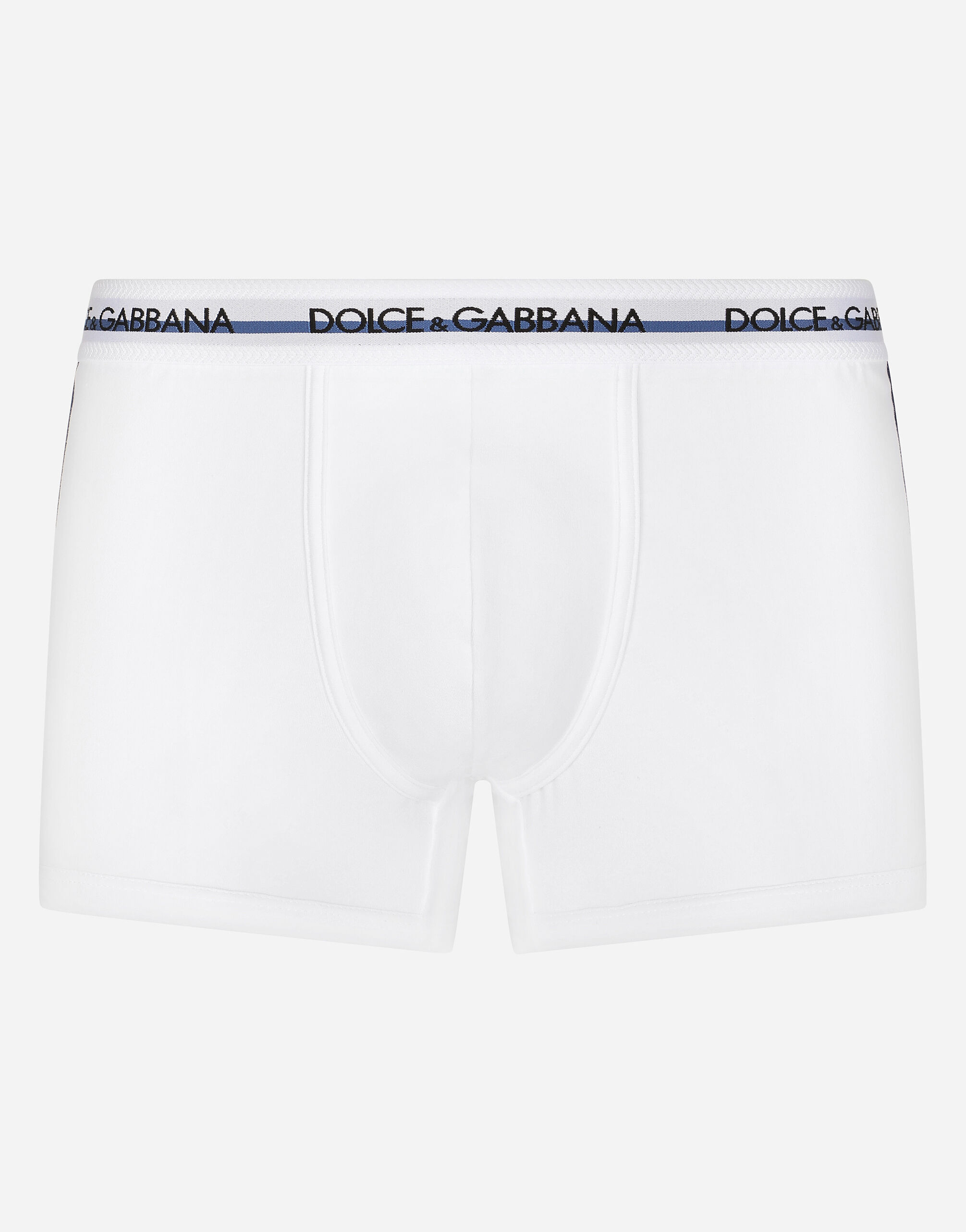 Dolce & Gabbana Two-way stretch jersey boxers with DG logo White M4E67JOUAIG