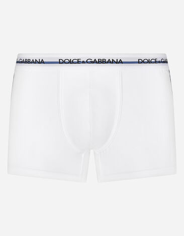 Dolce & Gabbana Two-way stretch jersey boxers with DG logo Black M3D70JFUEB0