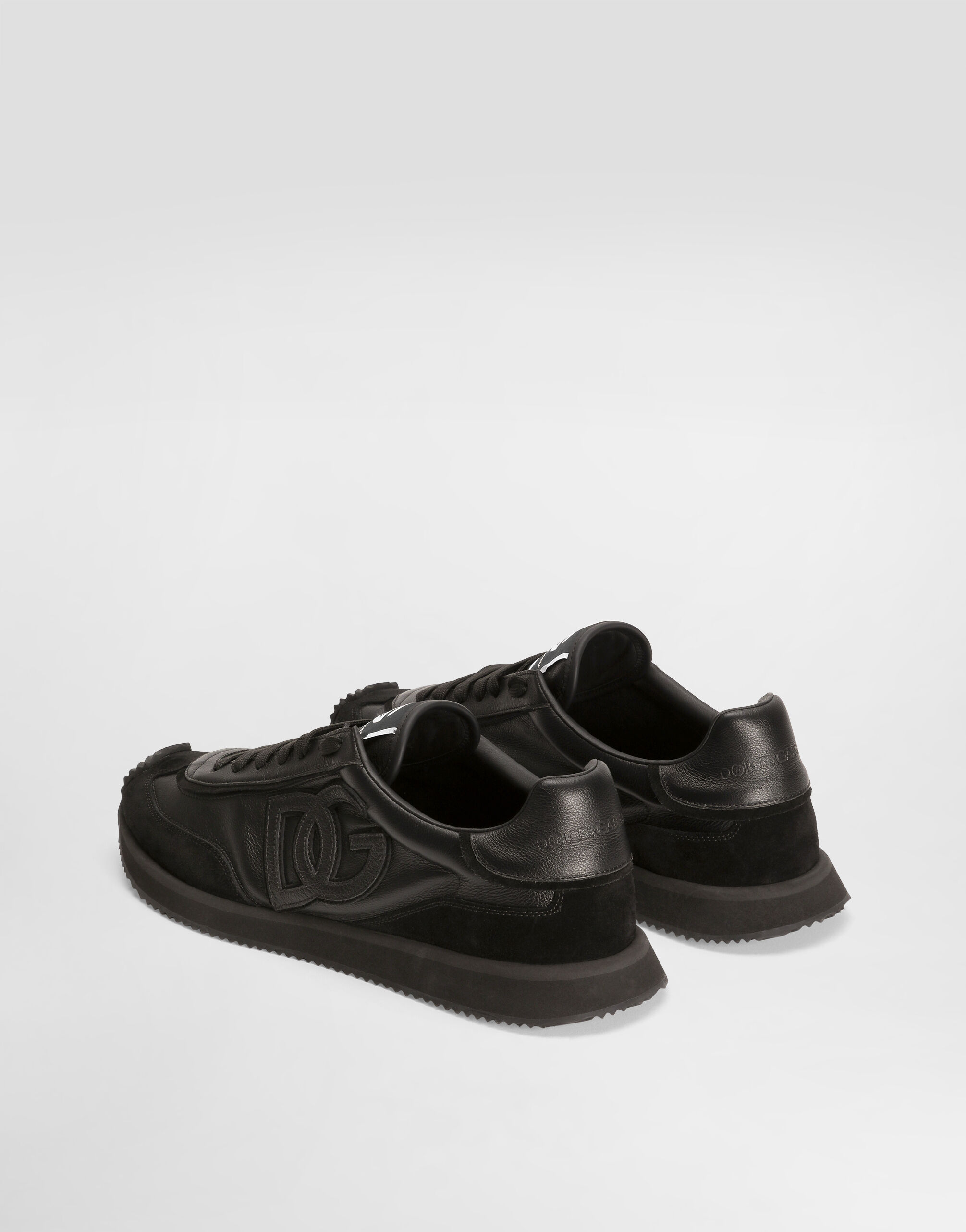 DG cushion calfskin sneaker in Black for Men | Dolce&Gabbana®