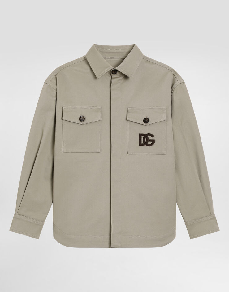 Dolce & Gabbana Stretch gabardine shirt Beige L44S54FUFL3
