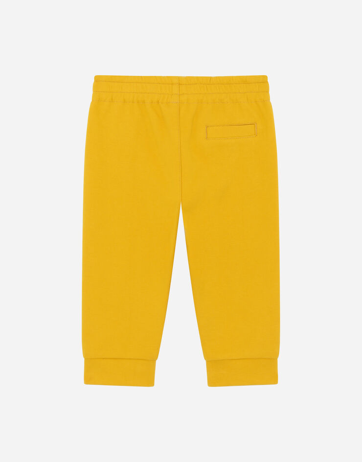Dolce & Gabbana Jersey jogging pants with DG logo embroidery Amarillo L1JPEEG7BYI