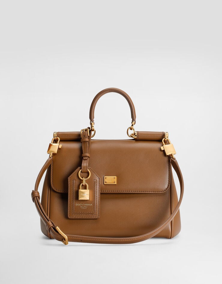 Dolce & Gabbana My Sicily plongé calfskin bag Brown BB7781B7321