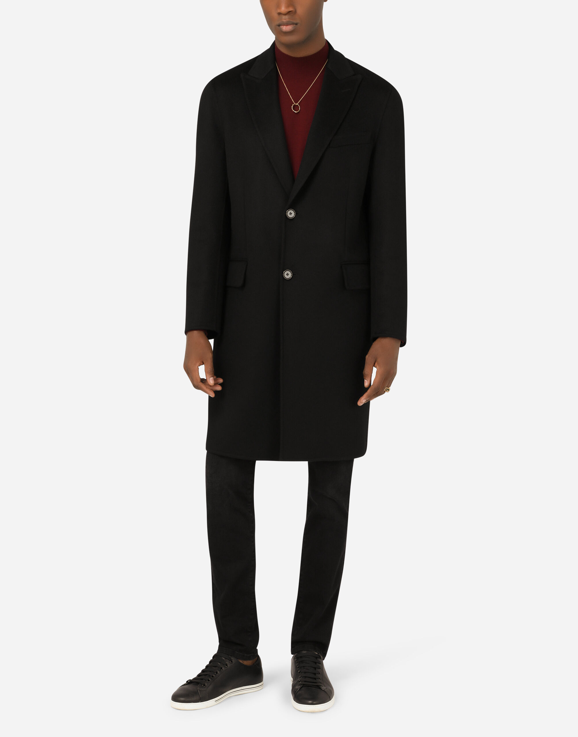 Double cashmere coat in Black for Men | Dolce&Gabbana® US