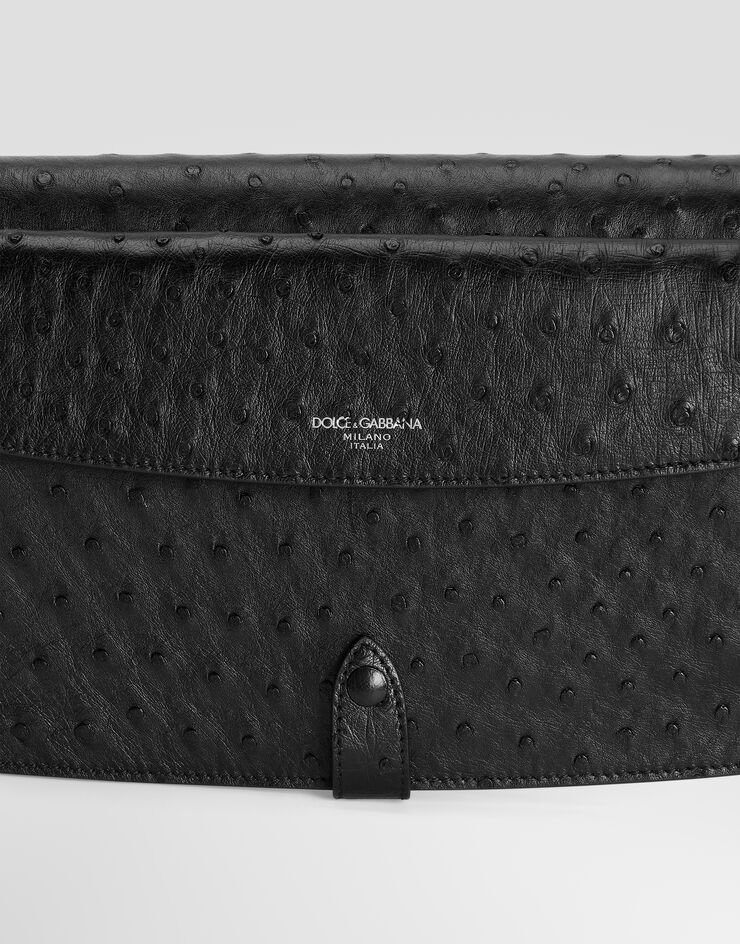 Dolce & Gabbana Ostrich leather clutch Dolce & Gabbana Ostrich leather clutch Black BM2770A8K00