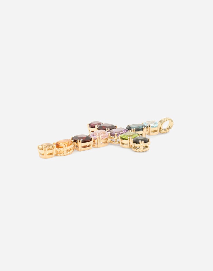 Dolce & Gabbana Anhänger Rainbow aus Gelbgold 18 kt mit mehrfarbigen Edelsteinen Gold WAQA3GWMIX1