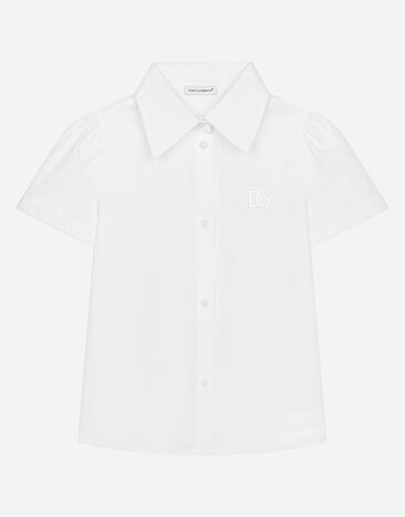 Dolce & Gabbana Camisa de algodón con logotipo DG Imprima L55S98FI5JT