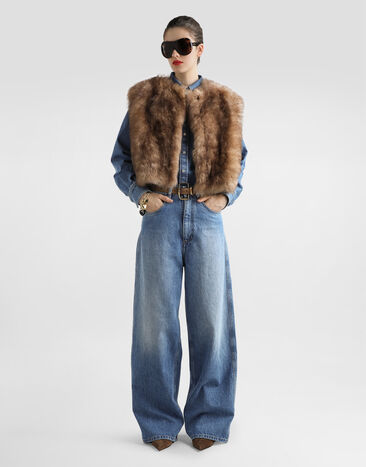 Dolce & Gabbana Fur vest Multicolor F0W6LFFUP98