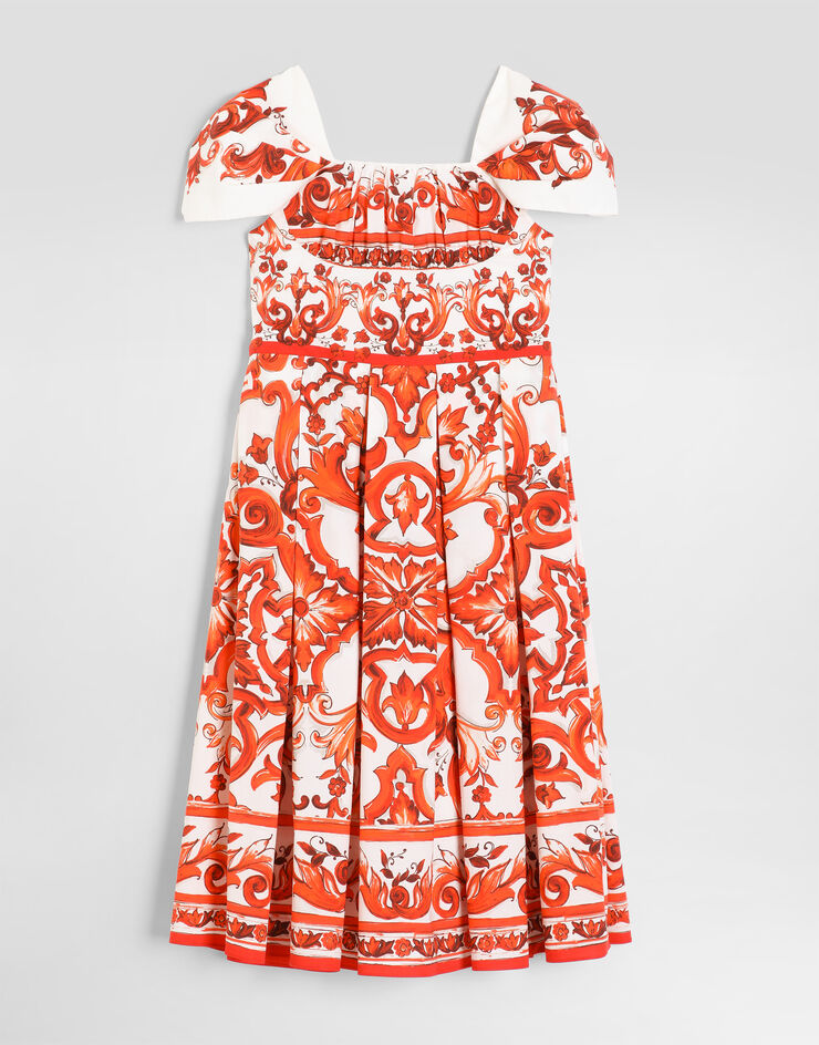 Dolce & Gabbana Majolica-print poplin dress Dolce & Gabbana Majolica-print poplin dress Multicolor L54DT6G7P4J